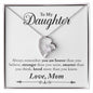 My Daughter | Braver Stronger Smarter - Interlocking Hearts Necklace