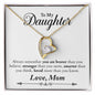 My Daughter | Braver Stronger Smarter - Interlocking Hearts Necklace